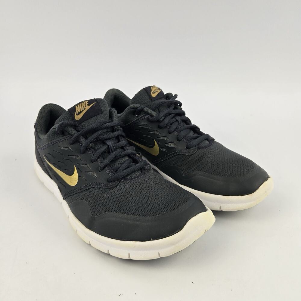 Nike Orive Women’s Size 8.5 Black White Sneaker Gold Check 677136-071 EUC
